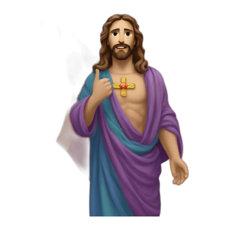 God Jesus flag lgbt sticker