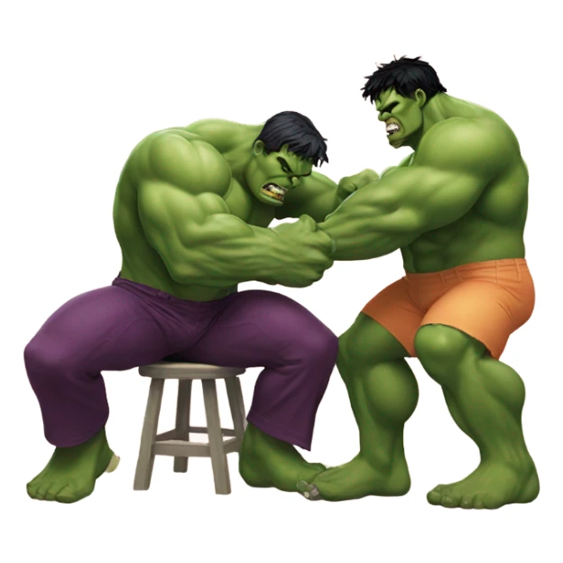 the hulk spanking a peach  sticker