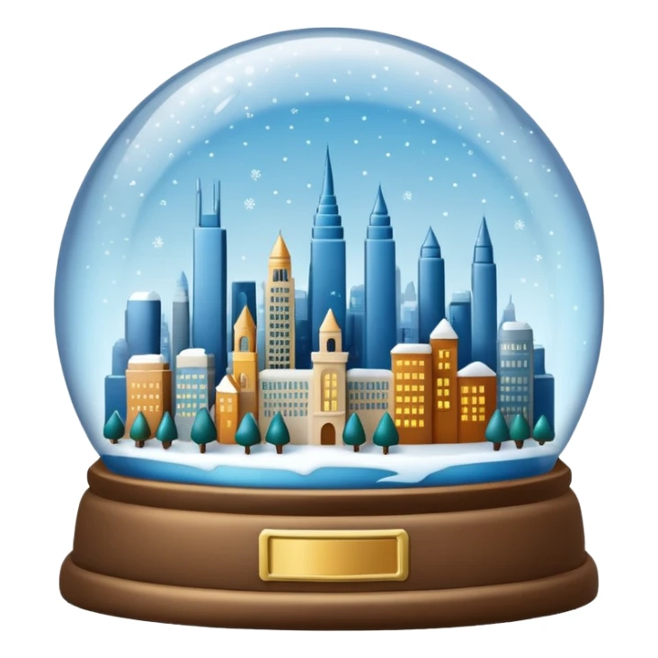 City skyline globe sticker