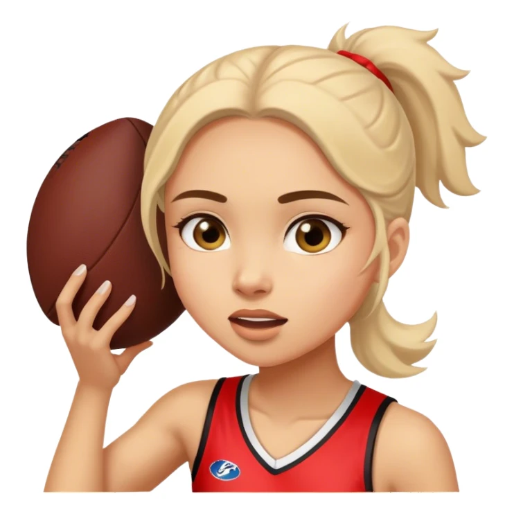 Girl playing afl sticker