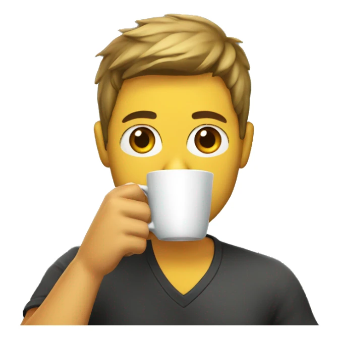 gamer drinking coffee sticker