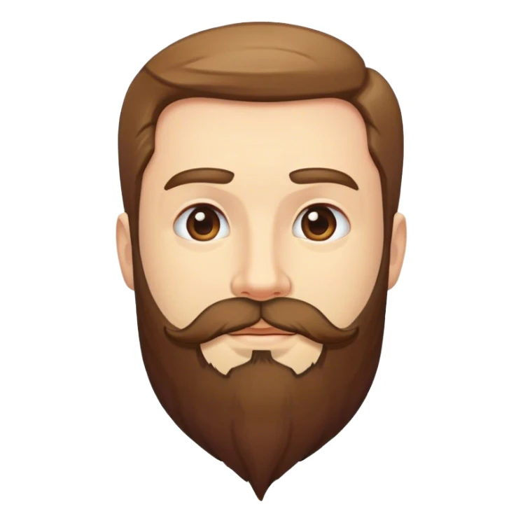 a full-length man with a beard sticker