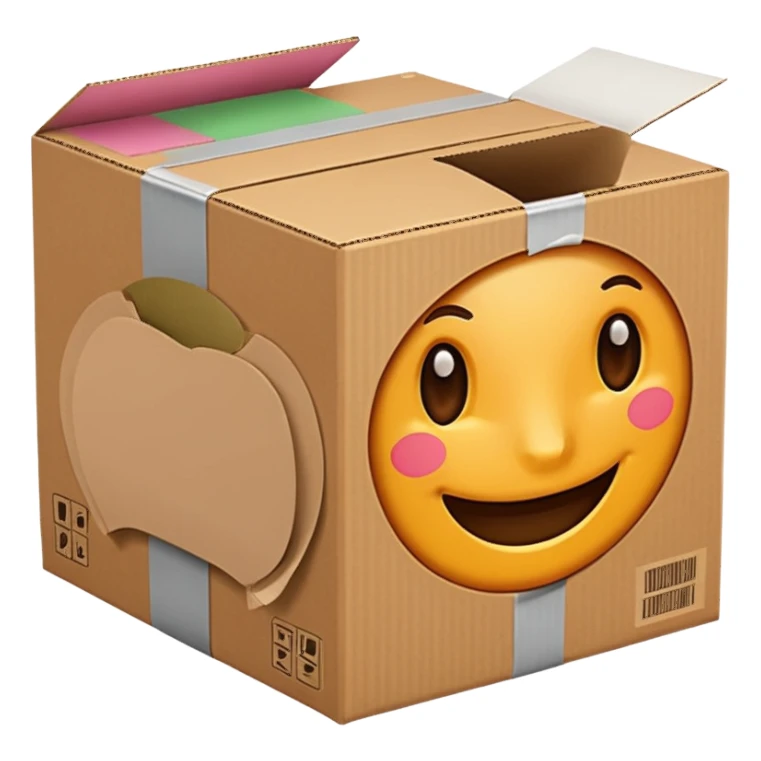 Cardboard box sticker