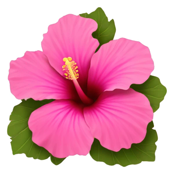 pink hibiscus flower sticker