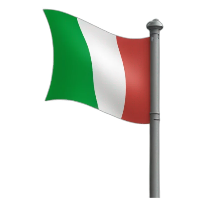 Italian flag on pole sticker
