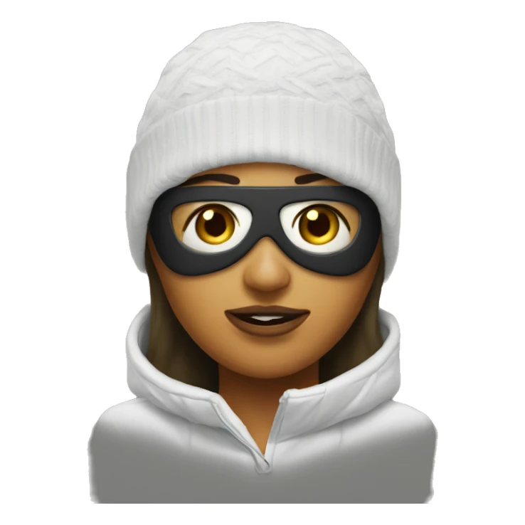 ski mask woman sticker