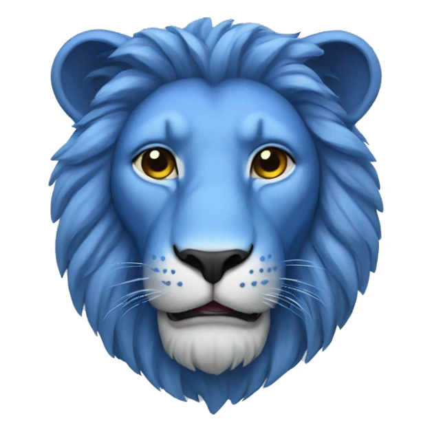 Blue lion sticker
