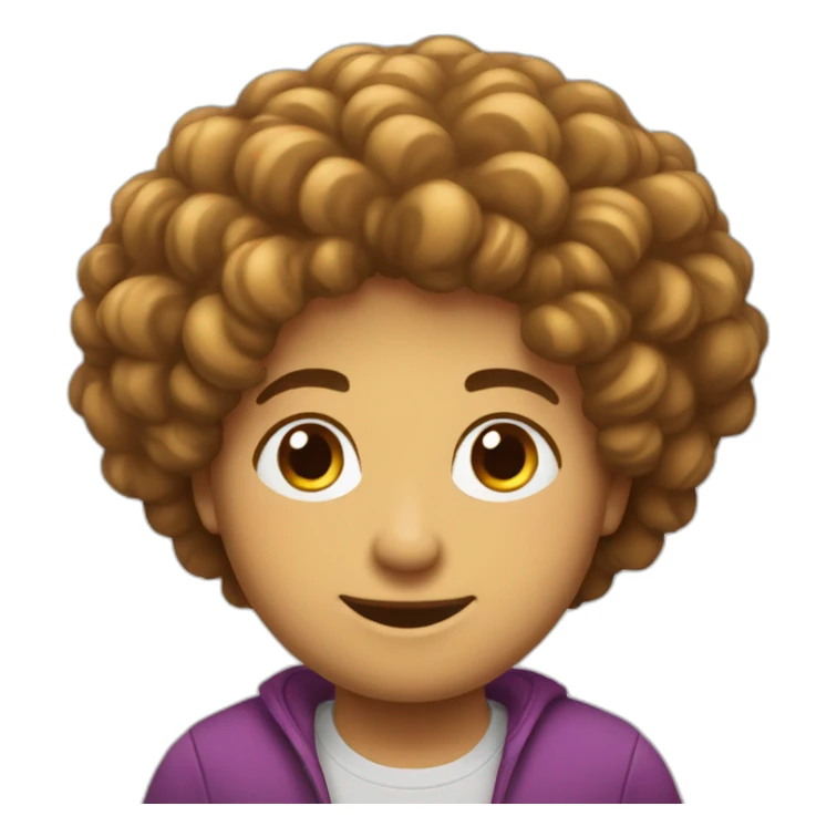 mec avec cheveux bouclés sticker