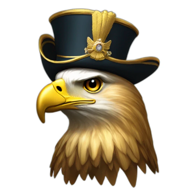 golden imperial eagle with napoleon hat sticker