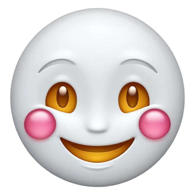 glitter white emoji smile sticker