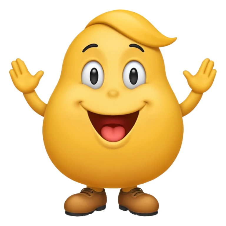 Funny emoji doing a goofy pose with giant buttcheeks sticker