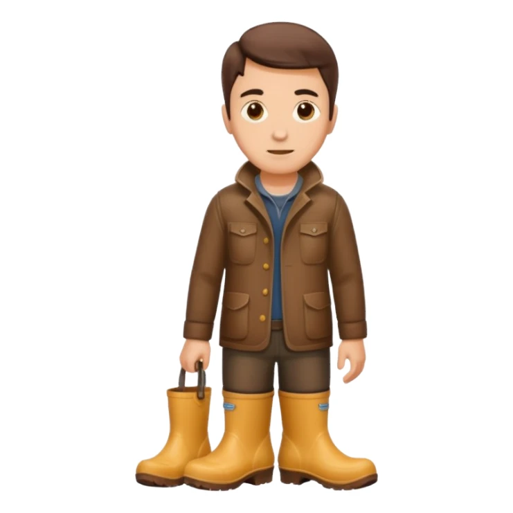 rubber boots men sticker