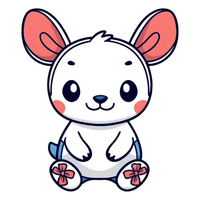 Stitch with a bow sticker