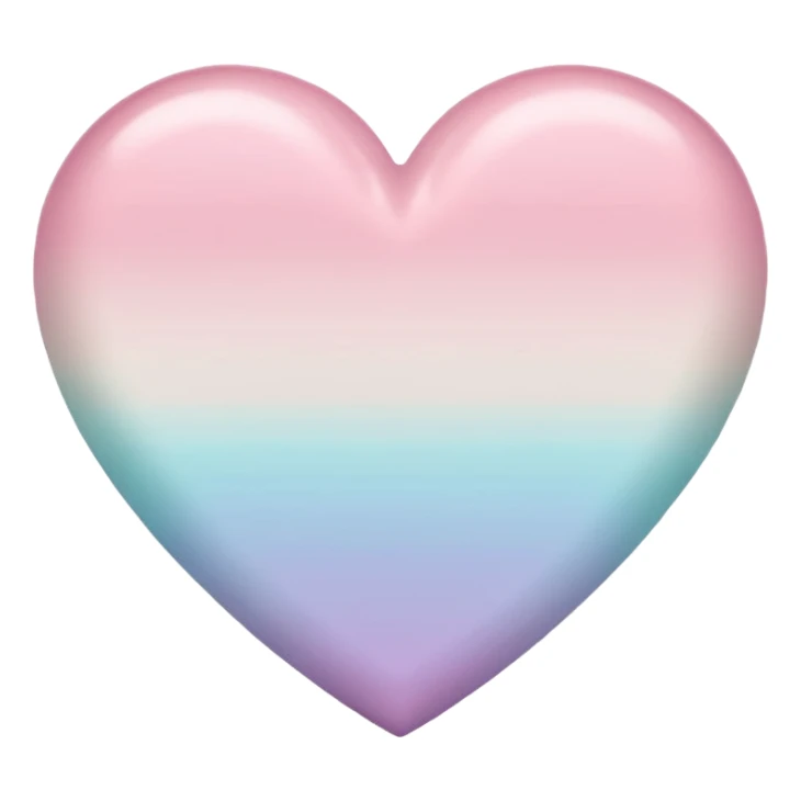white heart with a pastel ombre sticker