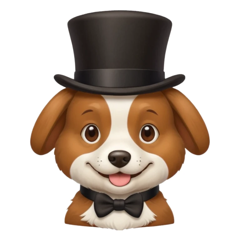 dog in a top hat sticker