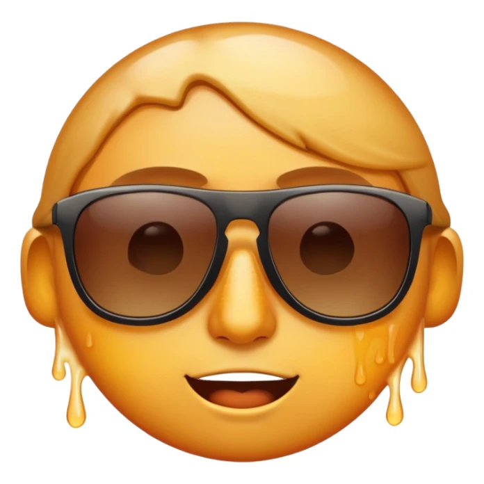 face with sunglasses, sweating, feeling hot sticker