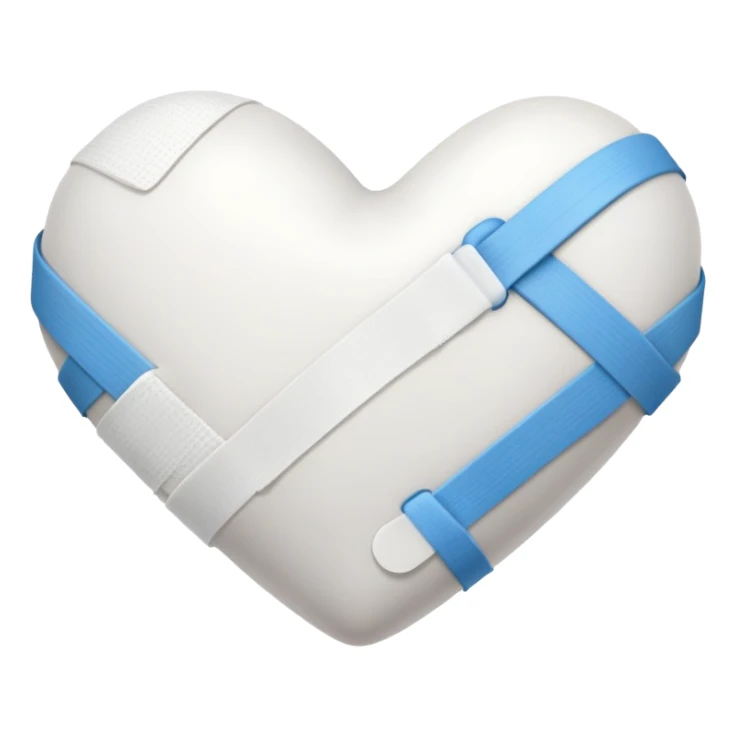 Cœur blanc avec bandage sticker