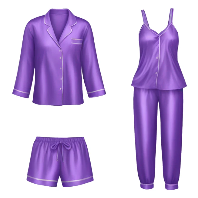 Purple silk pajamas set sticker