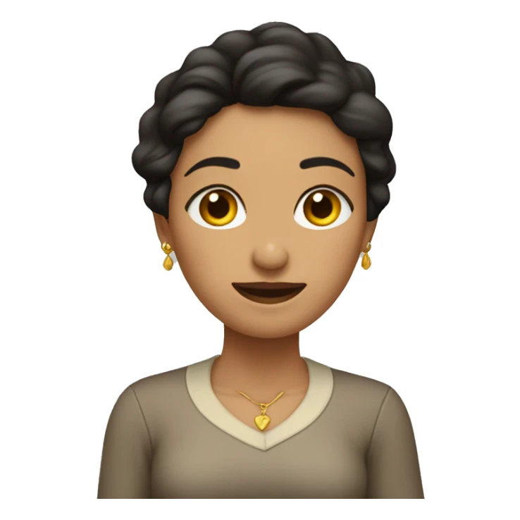 mujer morena con cabello largo y ondulado, llorando  sticker