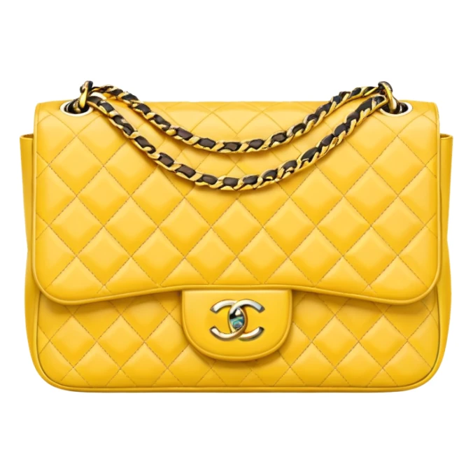 light yellow chanel bag sticker