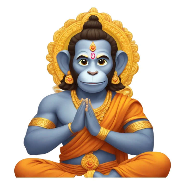 Lord Hanuman meditating  sticker