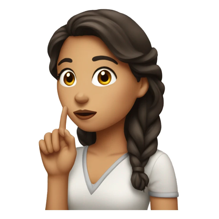 Brunette blowing a kiss sticker