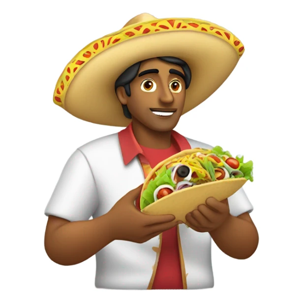 Indian eating a taco￼ sticker