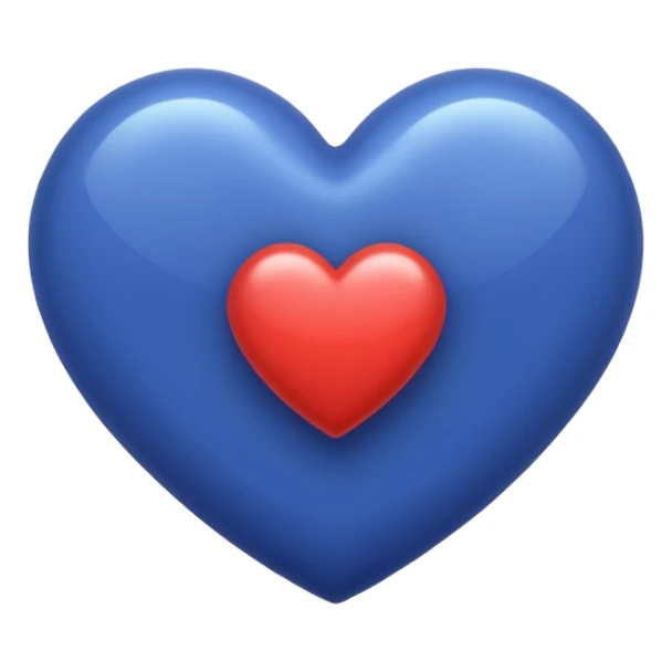 Heart color indigo sticker