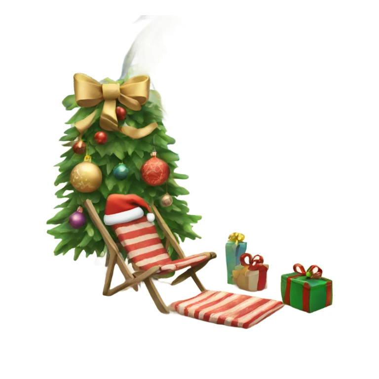 Christmas on the beach sticker