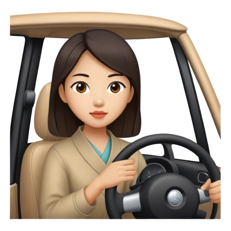 Chinese woman driving  sticker