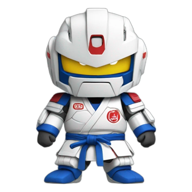 Gundam wearing a Jiu-Jitsu gi sticker