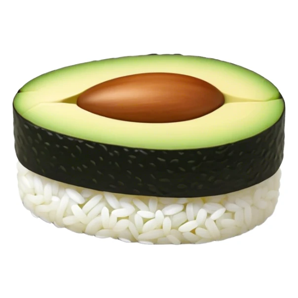 Cute avocado sushi sticker