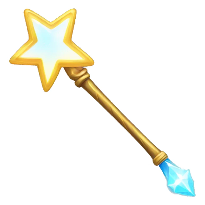 wand with magical shining around it sticker