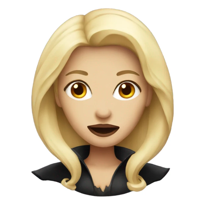 blonde woman vampire sticker