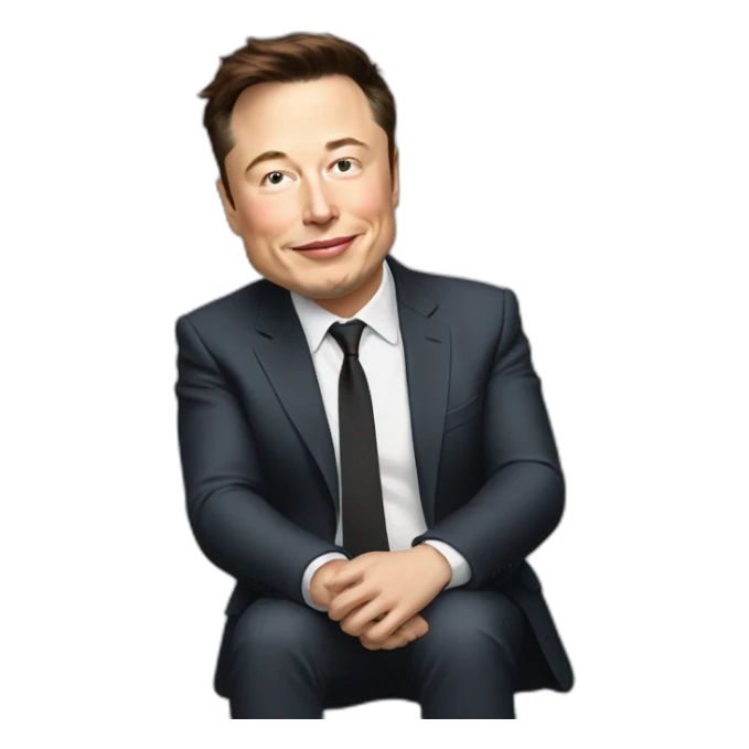 Elon musk + 😌 sticker