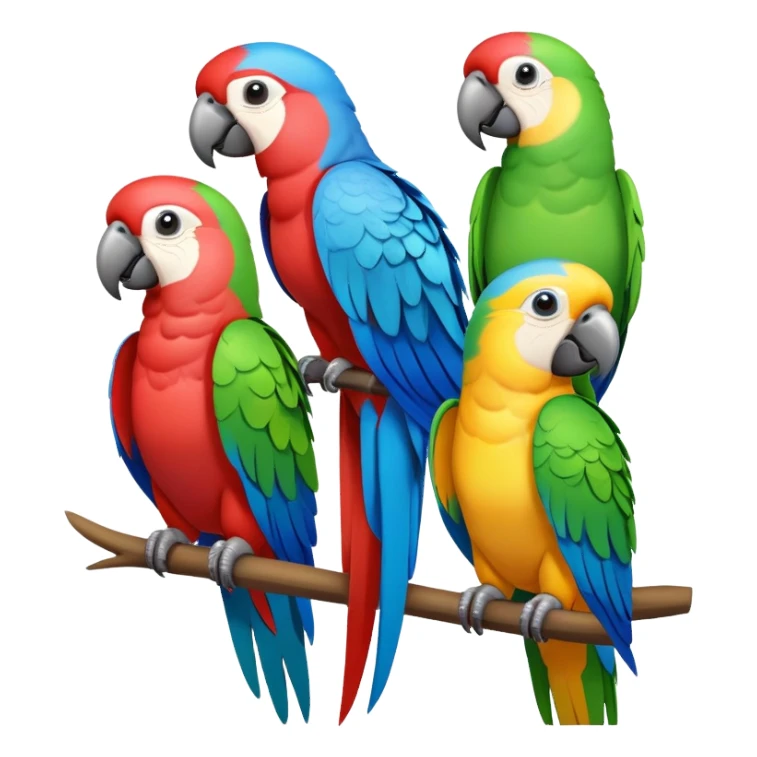 Make a family parrots  sticker