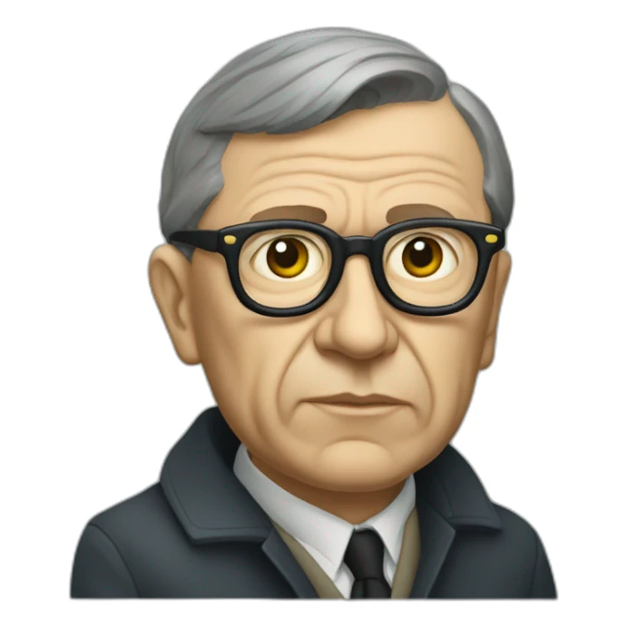 Jean-Paul Sartre sticker