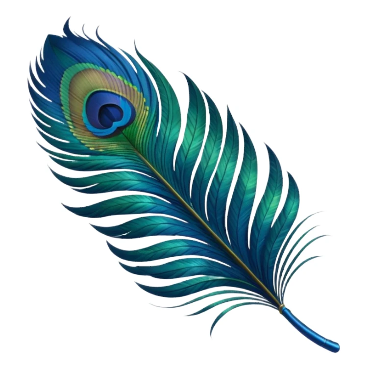 Peacock Feather leaf sticker