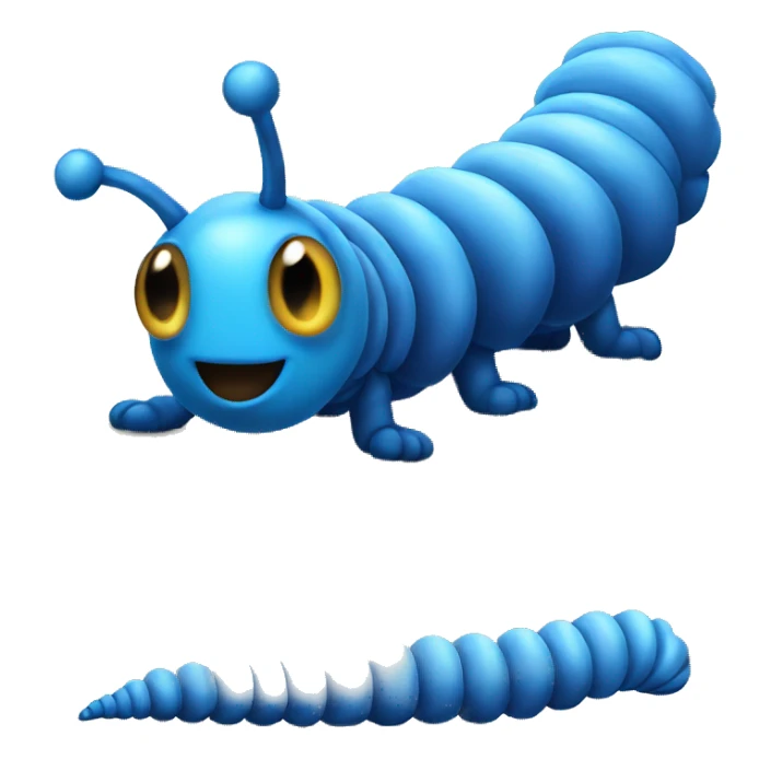 absolem blue catepillar realistic sticker