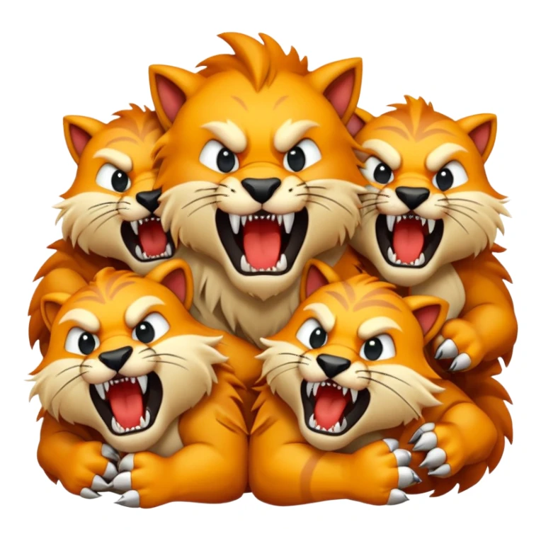 Animal biting eachother sticker