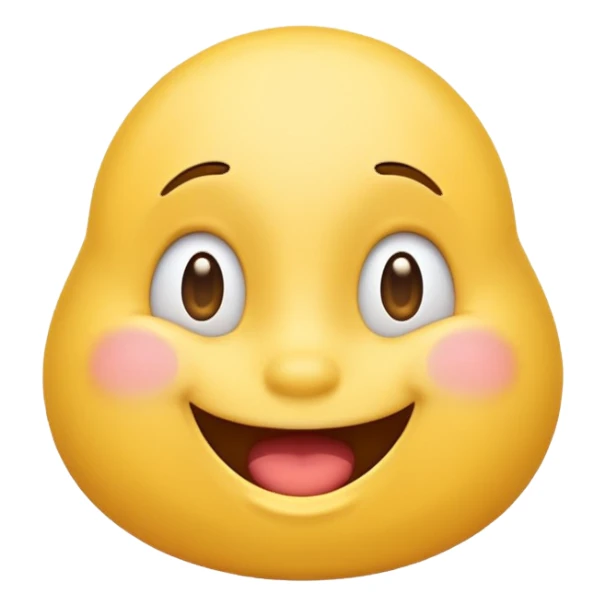 Bashful but excited emoji with large butt sticker