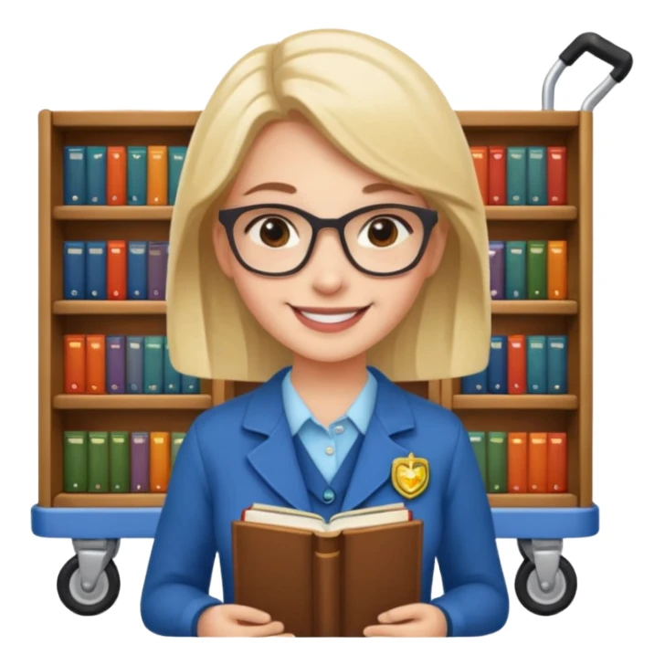 Librarian - book cart, badge





 sticker
