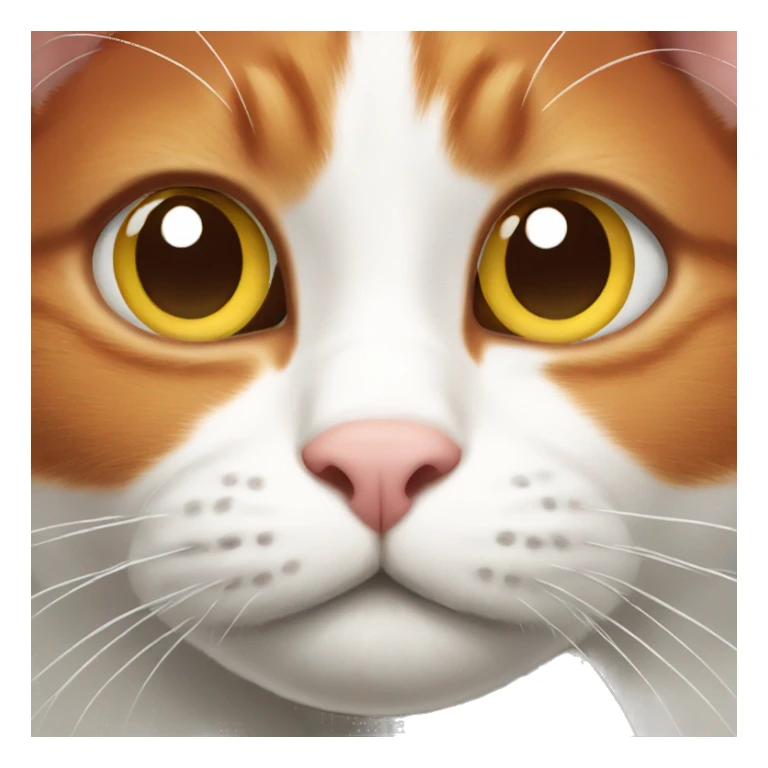 a red-haired cat with white paws sticker