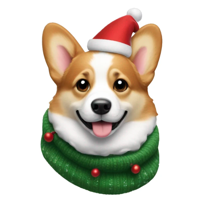 Christmas sweather in corgi sticker
