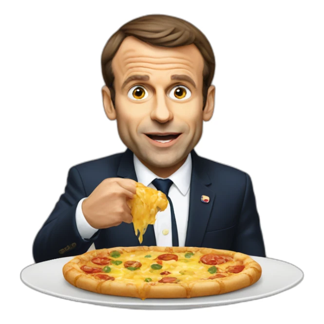 Manuel Macron eat sticker