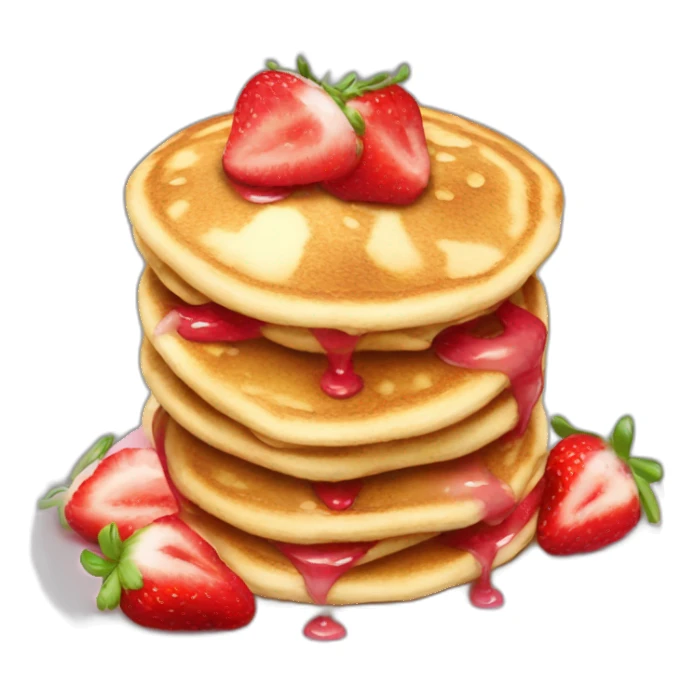 Pankakes con fresas  sticker