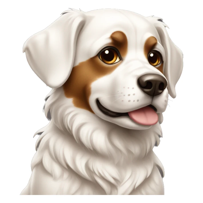 Cachorro branco e marrom  sticker