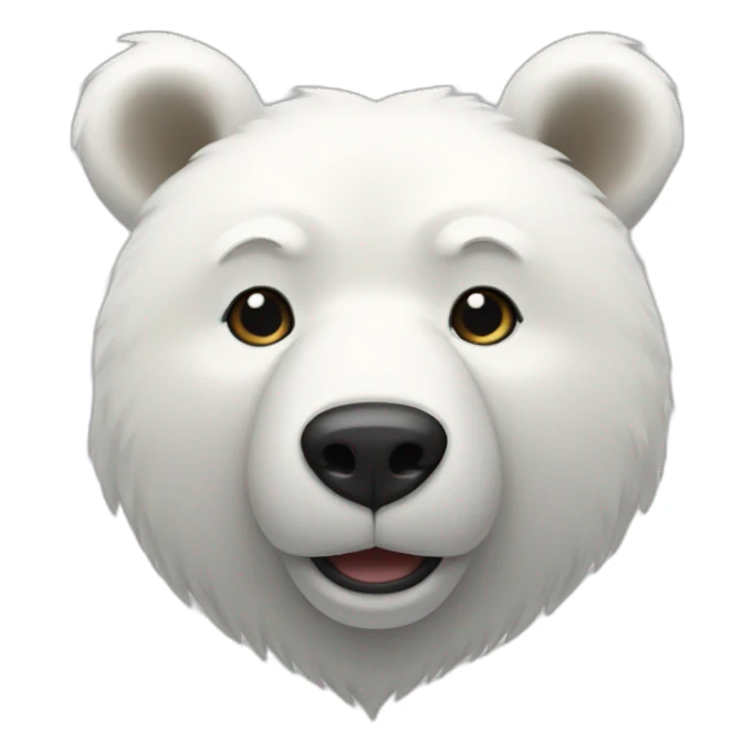 white bear with a 5 point star on a side sticker