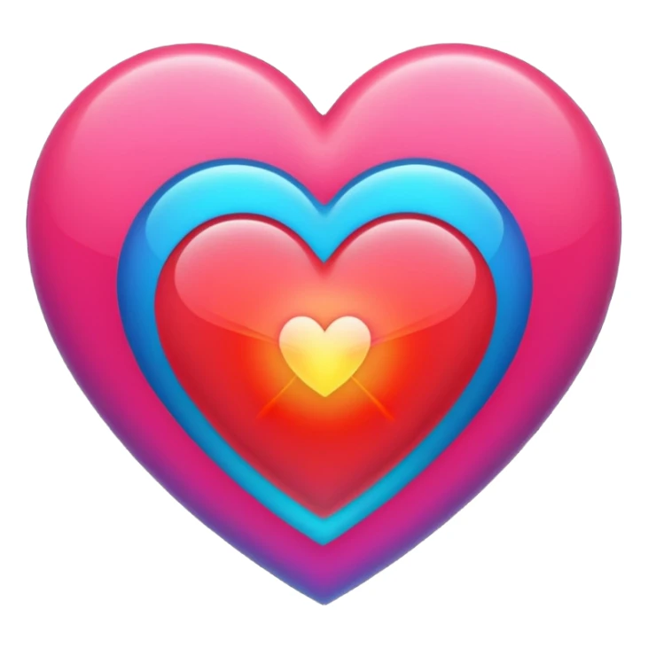 heart colourful lasers sticker