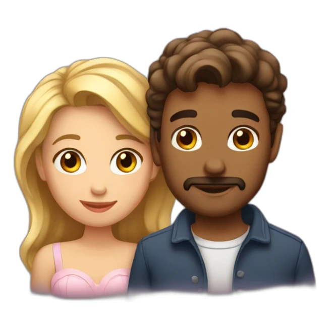 Couple romantique français sticker